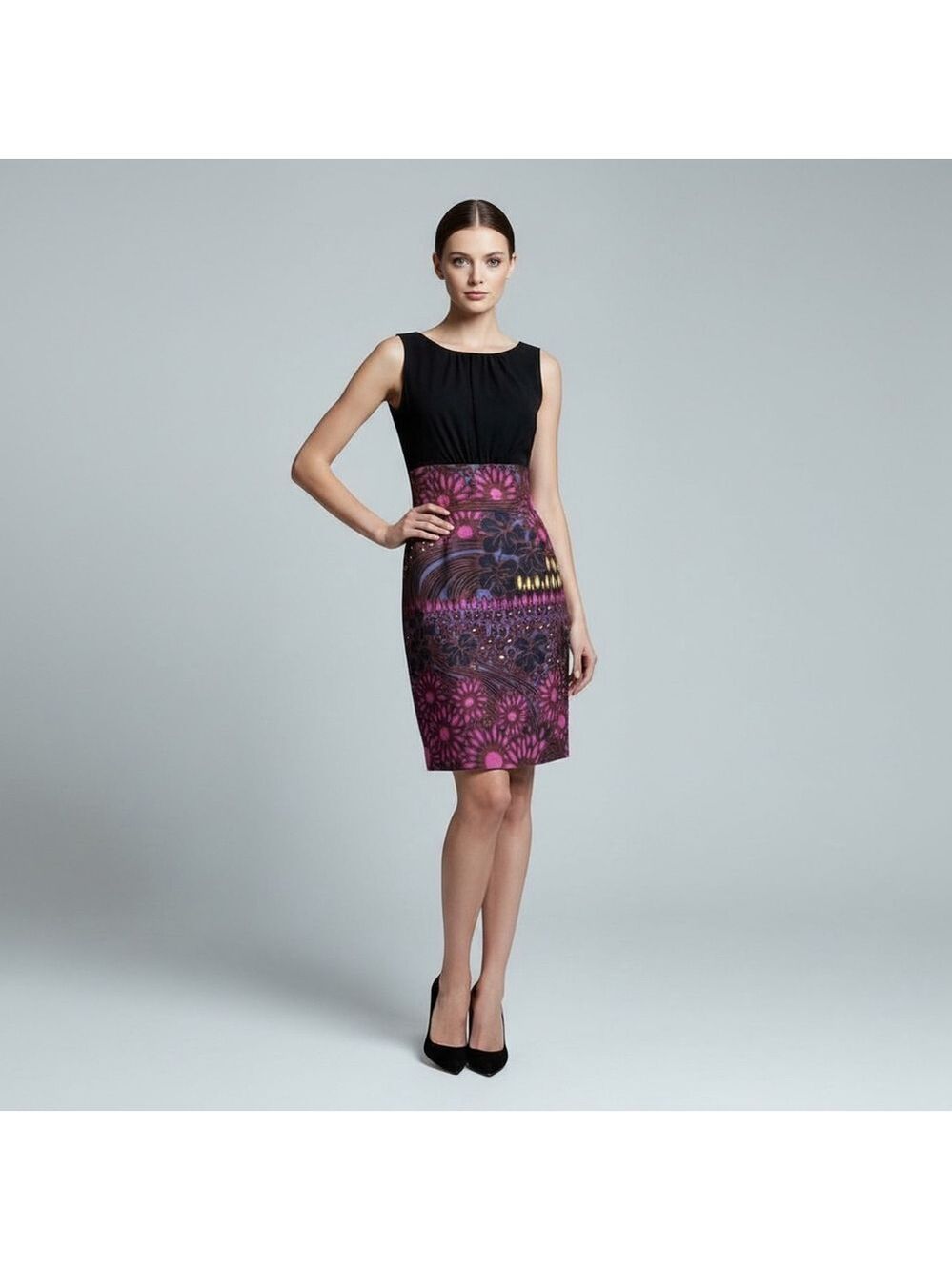 TRINA TURK Pure Silk skirt Tory Sheath Cocktail Dress Lined Cottagecore Fairy 4
